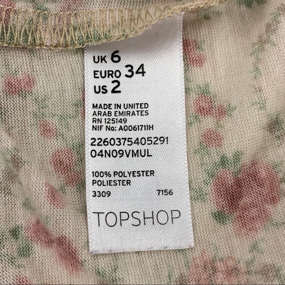 TOPSHOP Floral Tank Top. E4 - Picture 5 of 6